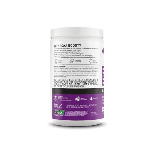 OPTIMUM NUTRITION BCAA BOOST 8g BCAA + Electrolytes Powder, Grape Burst Flavour, 390g, 30 Servings