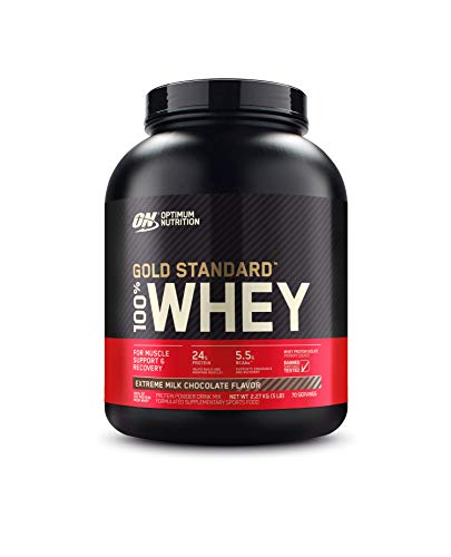 OPTIMUM NUTRITION Gold Standard 100% Whey Protein Powder, Extreme Milk Chocolate, 2.27kg - [packaging may vary]