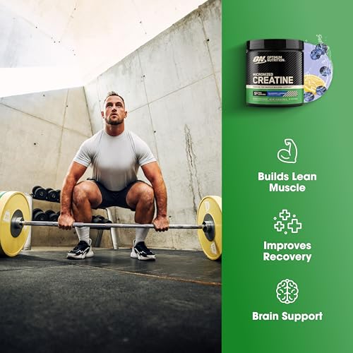 OPTIMUM NUTRITION Flavoured Micronised Creatine Powder, Blueberry Lemonade, 360g, 100% Pure Creatine Monohydrate