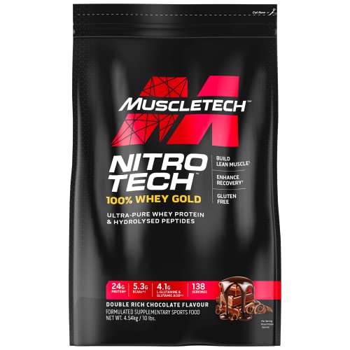 MuscleTech Nitro Tech 100% Whey Gold Double Rich Chocolate 4.54kg AU (RB)
