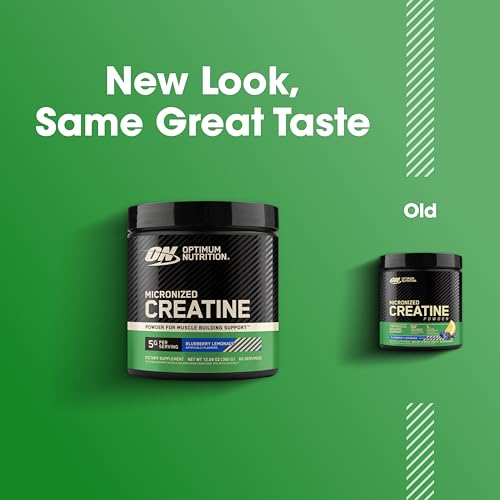 OPTIMUM NUTRITION Flavoured Micronised Creatine Powder, Blueberry Lemonade, 360g, 100% Pure Creatine Monohydrate
