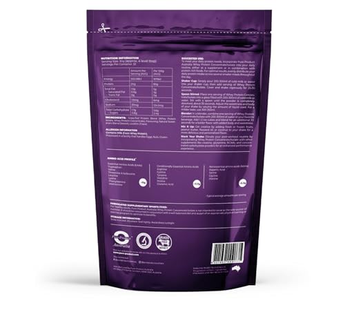 Pure Product Australia - Whey Protein Concentrate & Isolate - 100% Premium Grass Fed AU & NZ Whey - 24g Protein per Serve - Non GMO - 1kg (33 Servings) - Vanilla