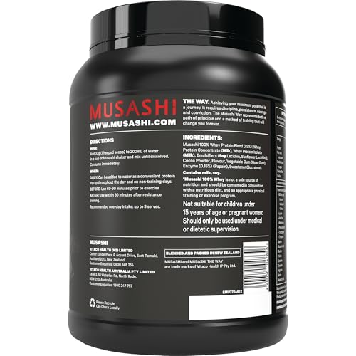 Musashi 100% Whey Protein Powder Chocolate 2kg