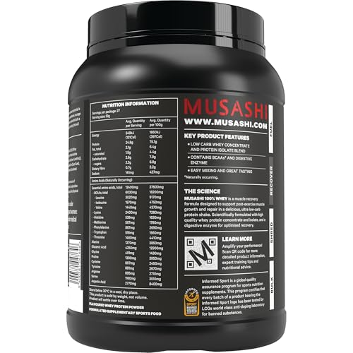 Musashi 100% Whey Protein Powder Chocolate 2kg