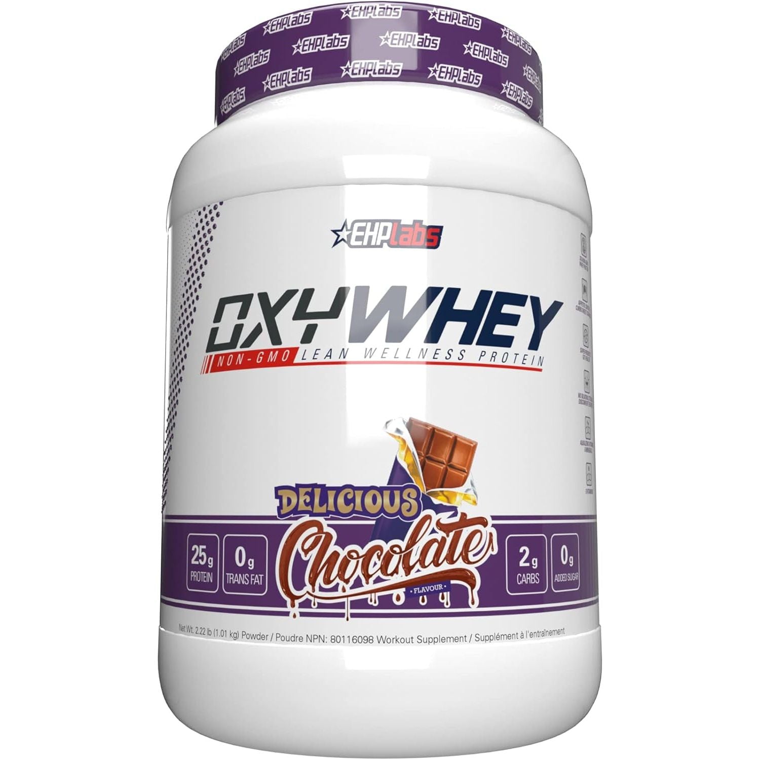Ehplabs Oxywhey Lean Whey Protein Powder - 25G of 100% Pure, Lean, Non-Gmo Whey Protein Blend, Post Workout Fitness & Nutritional Shakes, Smoothies, Baking & Cooking - 27 Serves (Chocolate Caramel)
