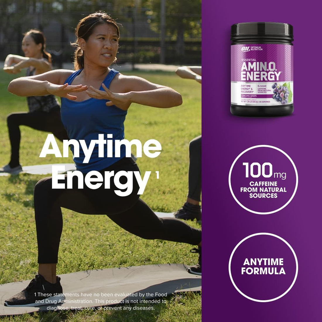 Amino Energy, Concord Grape, 65 Serves, 585 G