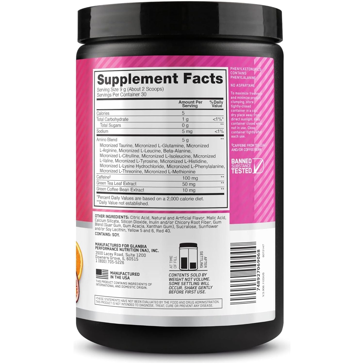 Amino Energy Powder 270 G, 30 Servings, Tropical Sunrise