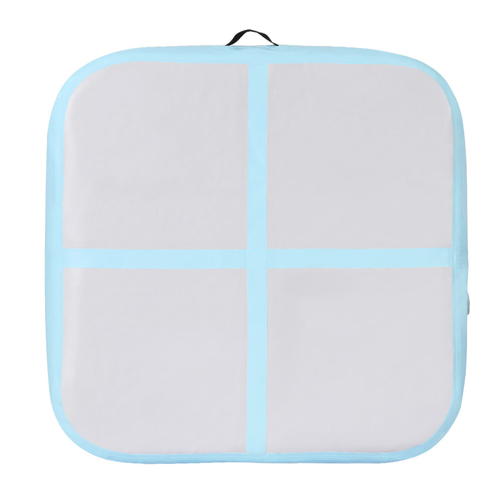1m Air Track Mat Inflatable Gymnastics Tumbling Mat with Pump Mint Green