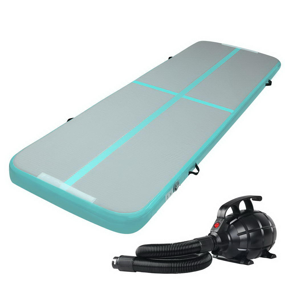 3x1m Inflatable Air Track Mat with Pump Tumbling Gymnastics Green