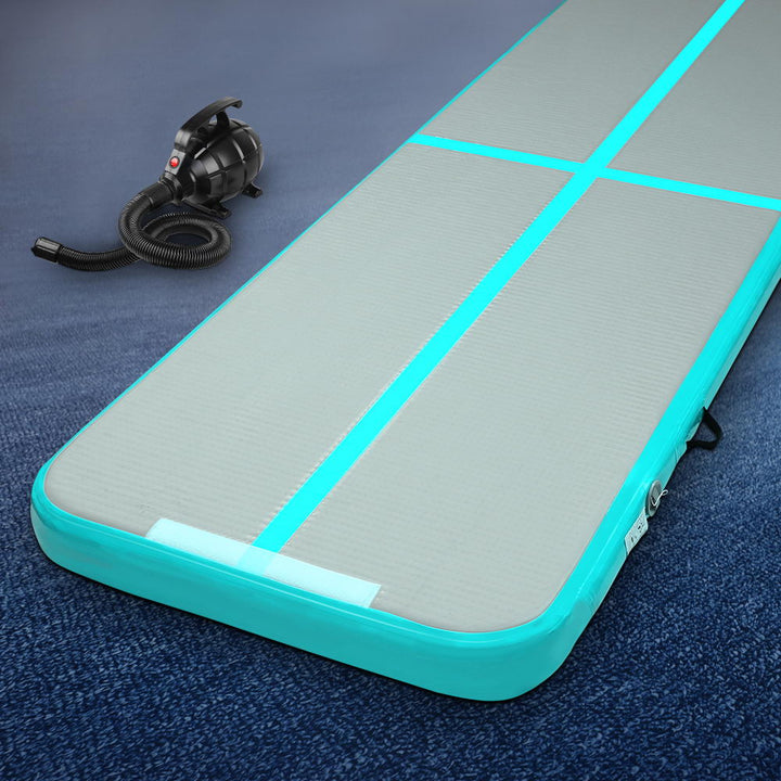 3x1m Inflatable Air Track Mat with Pump Tumbling Gymnastics Green