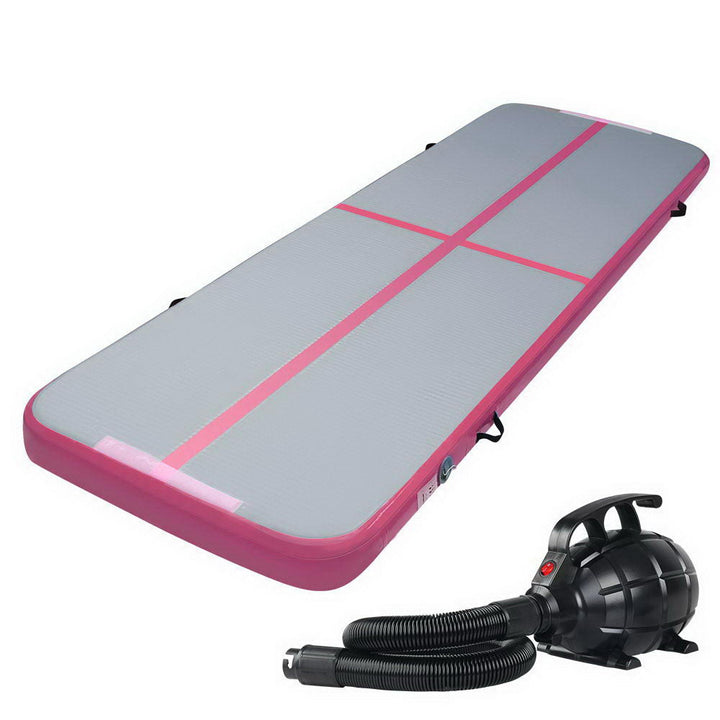 3x1m Inflatable Air Track Mat with Pump Tumbling Gymnastics Pink