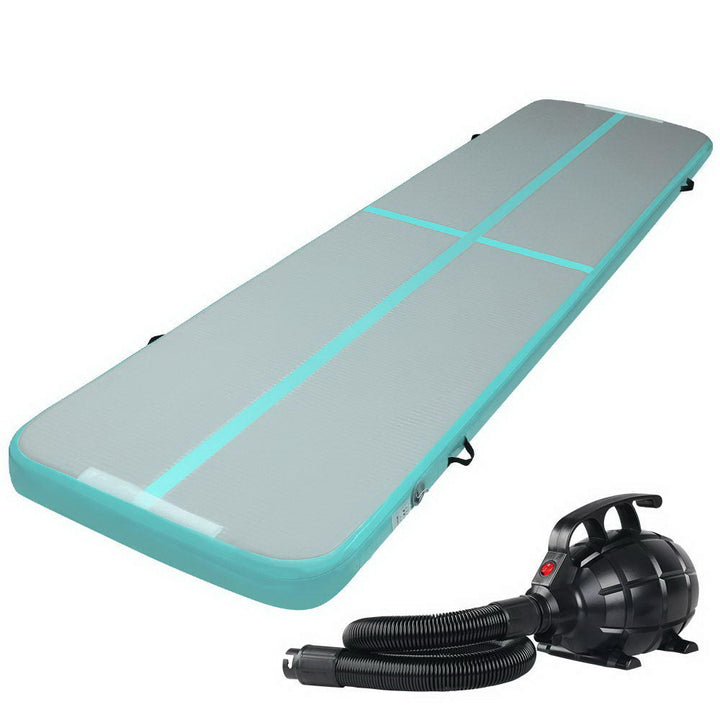 4x1m Inflatable Air Track Mat with Pump Tumbling Gymnastics Green