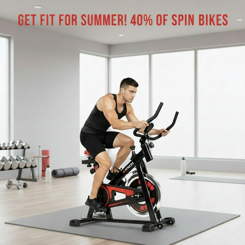 Spin Bike Exercise Bike Flywheel Cycling Home Gym Fitness 120kg