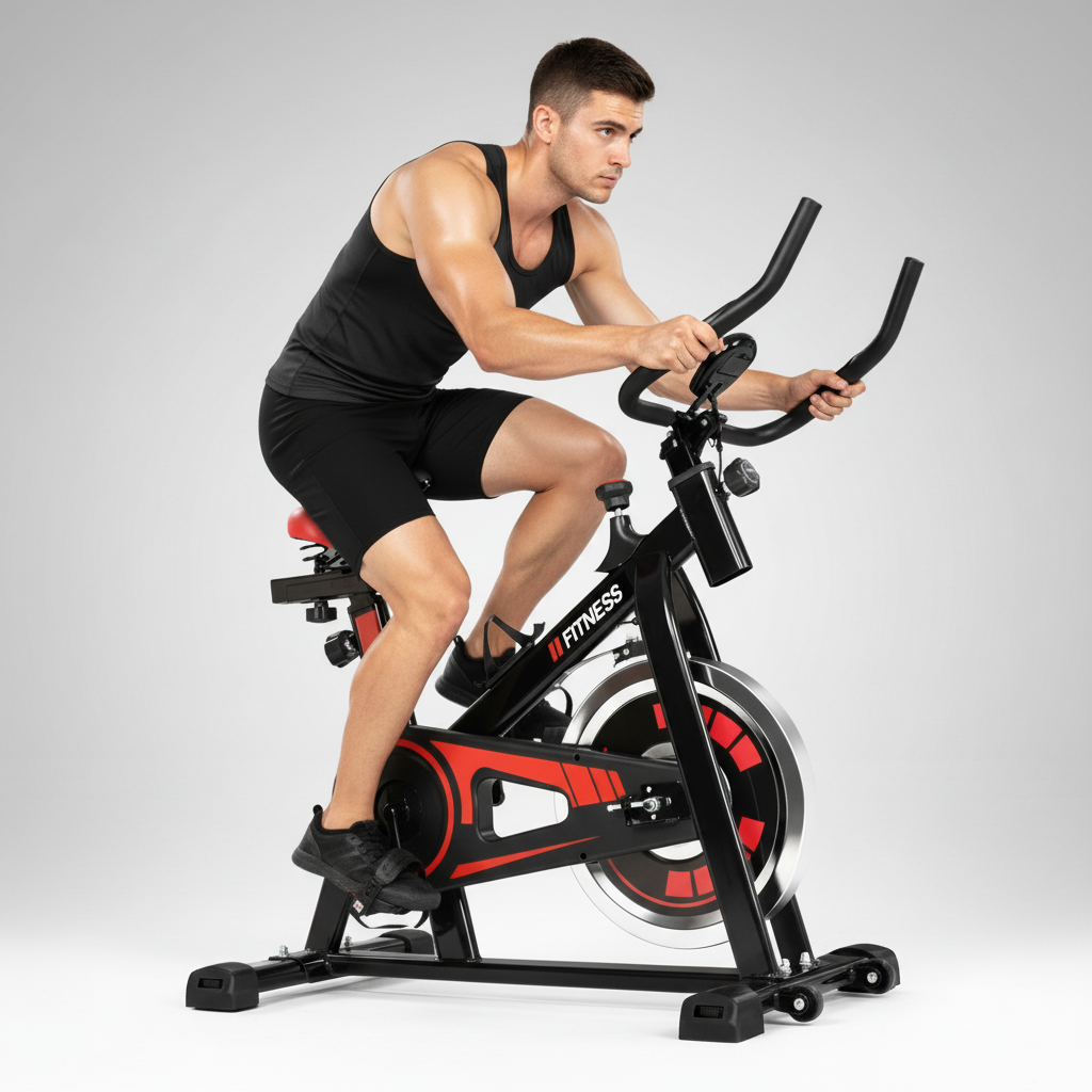 Spin Bike Exercise Bike Flywheel Cycling Home Gym Fitness 120kg