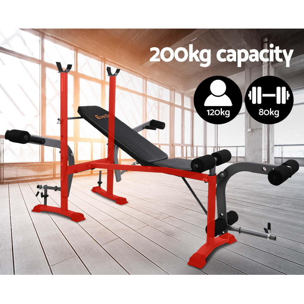 Weight Bench 8 in 1 Bench Press Adjustable Home Gym Station 200kg