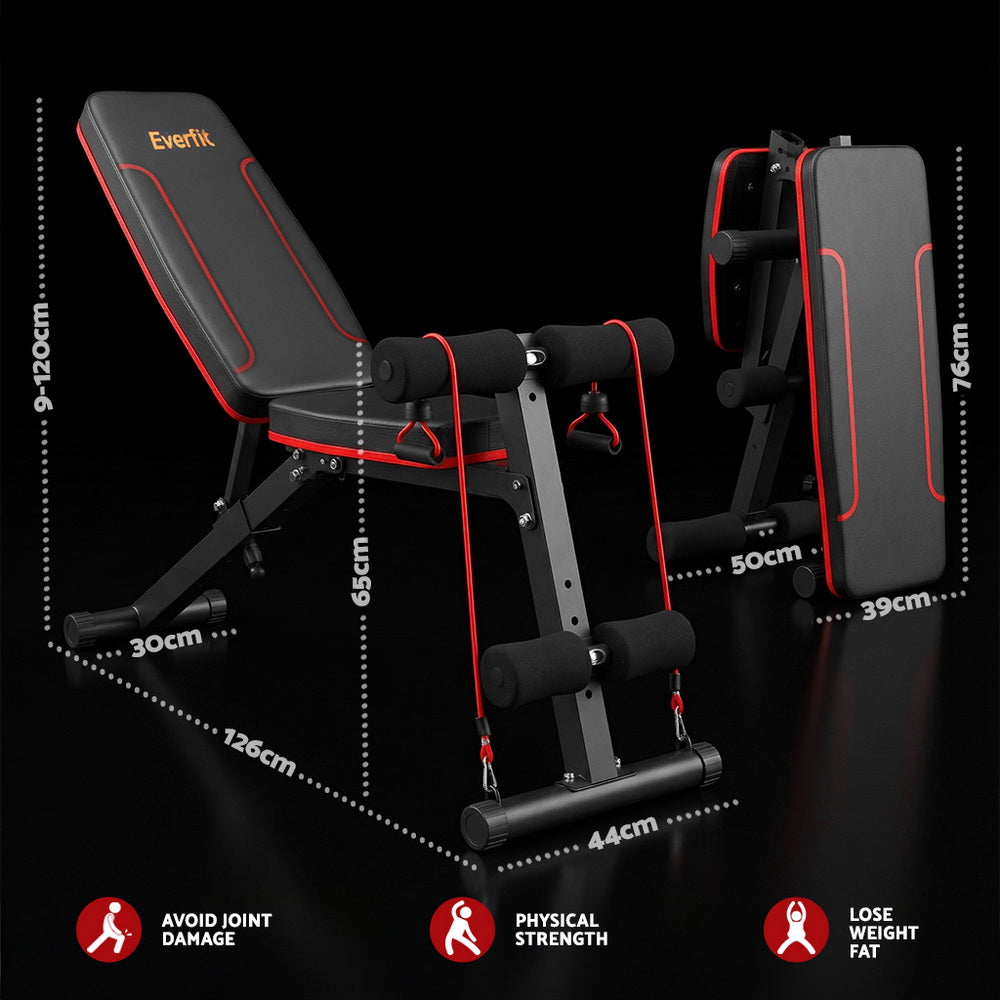 Weight Bench Adjustable FID Bench Press Home Gym 150kg Capacity