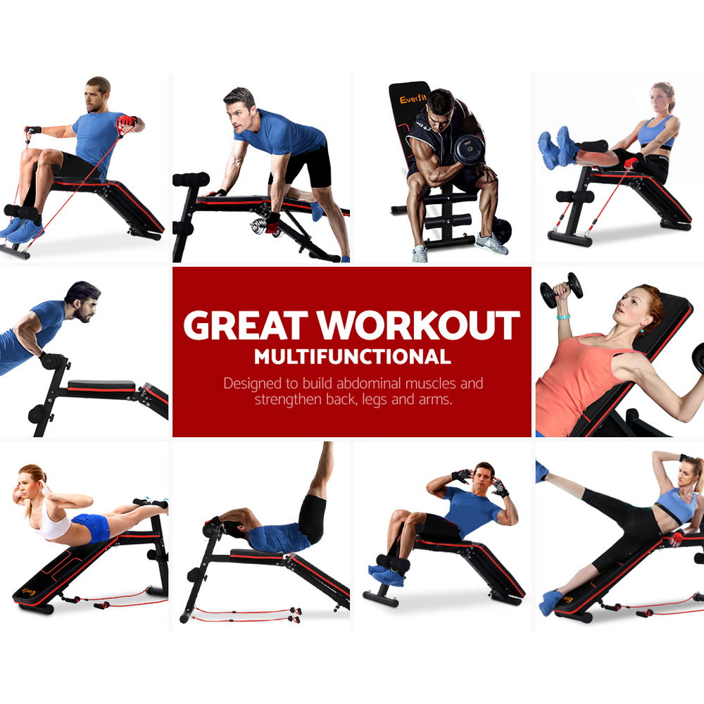 Weight Bench Adjustable FID Bench Press Home Gym 150kg Capacity