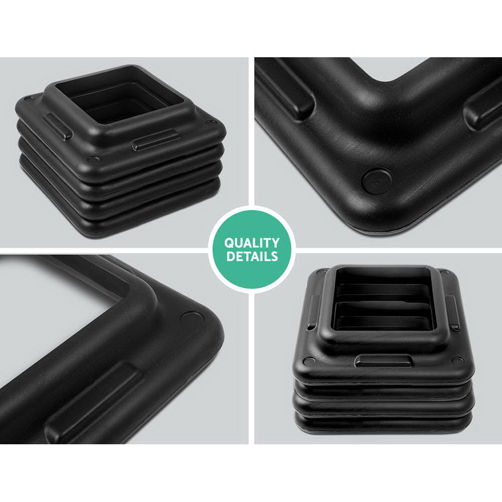 Set of 4 Aerobic Step Risers Exercise Stepper Workout Gym Fitness Bench Platform