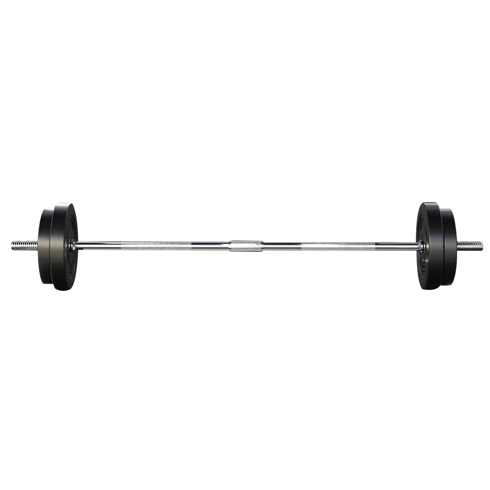 38kg Barbell Weight Set Plates Bar Bench Press Fitness Exercise Home Gym 168cm