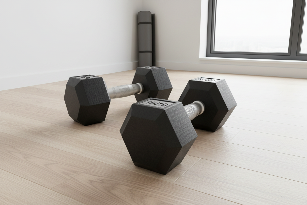 20kg Hex Dumbbells Set Dumbbells Weights Lifting Bench Gym Workout 2x10kg