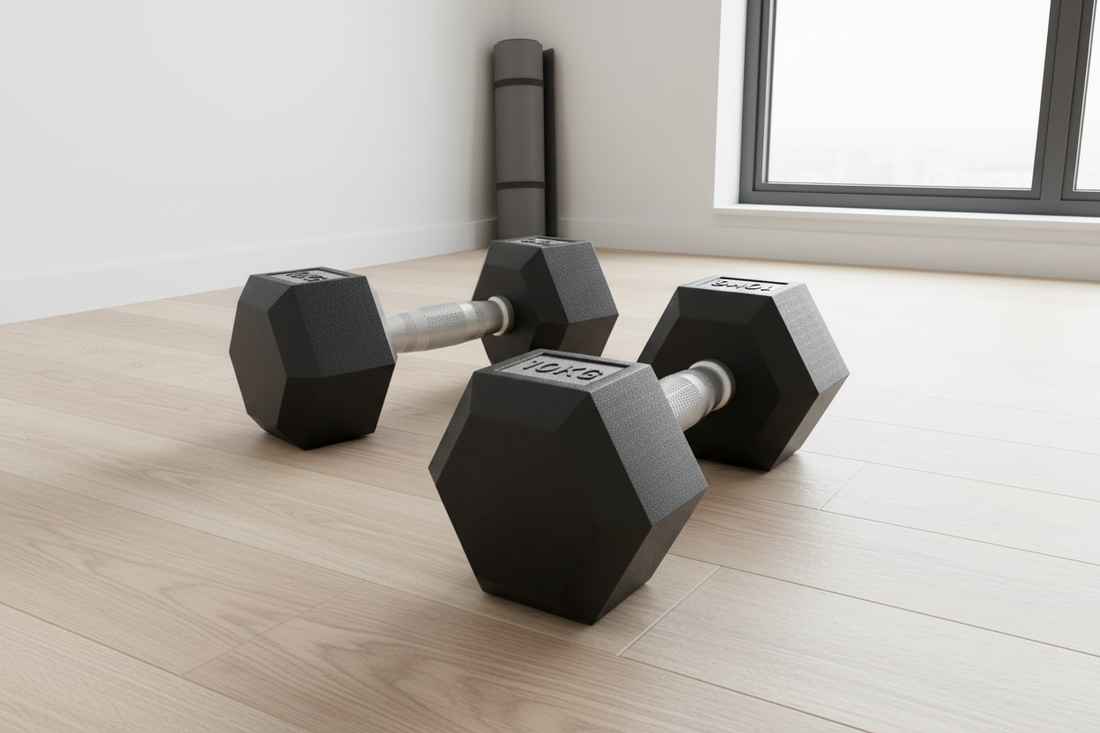 20kg Hex Dumbbells Set Dumbbells Weights Lifting Bench Gym Workout 2x10kg