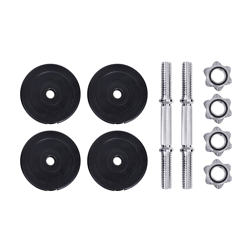 4-Plate 15kg Dumbbells Dumbbell Set Weight Training Plates Home Gym Fitness Exercise