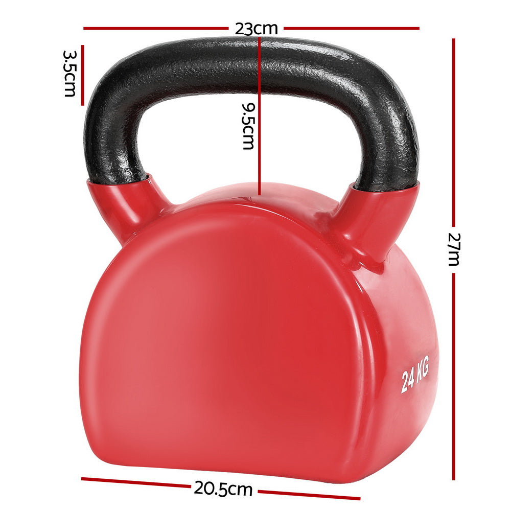 24kg Kettlebell Set Weightlifting Bench Dumbbells Kettle Bell Gym Home ...
