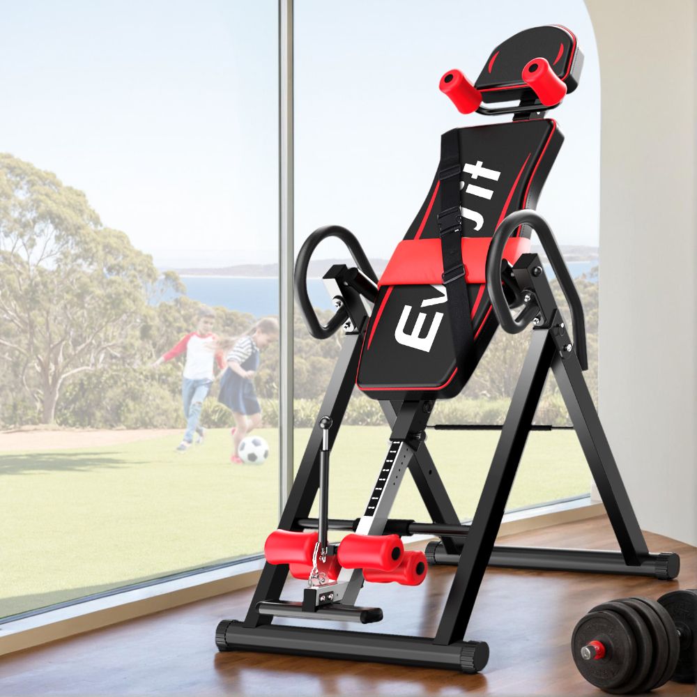 Inversion Table Gravity Exercise Inverter Back Stretcher Home Gym Black