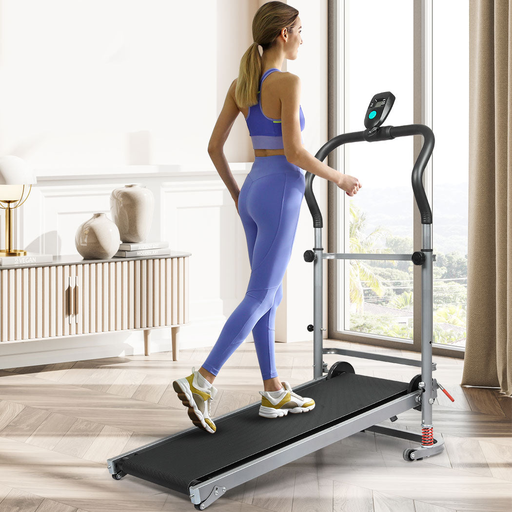 Manual Treadmill Mini Fitness - Black