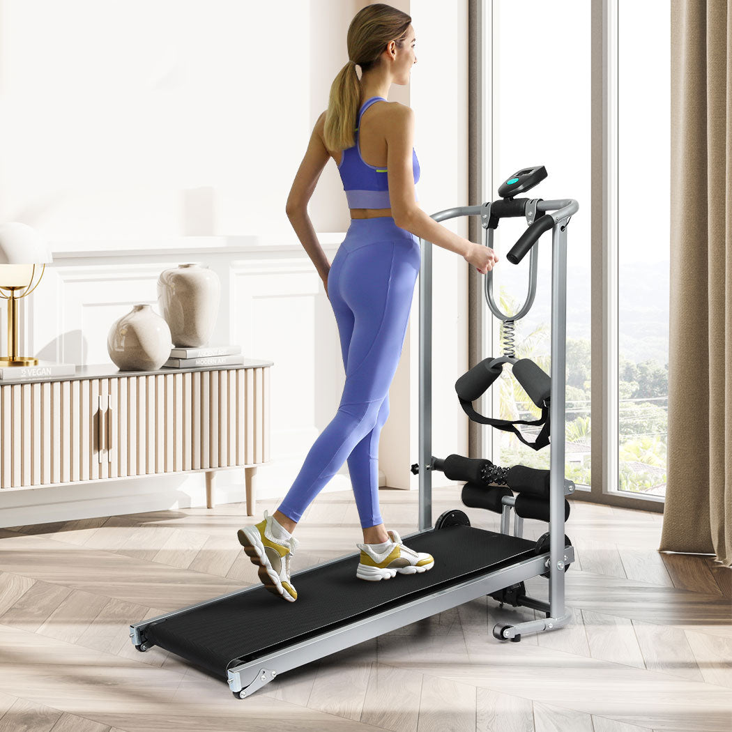 Manual Treadmill Mini Incline - Black
