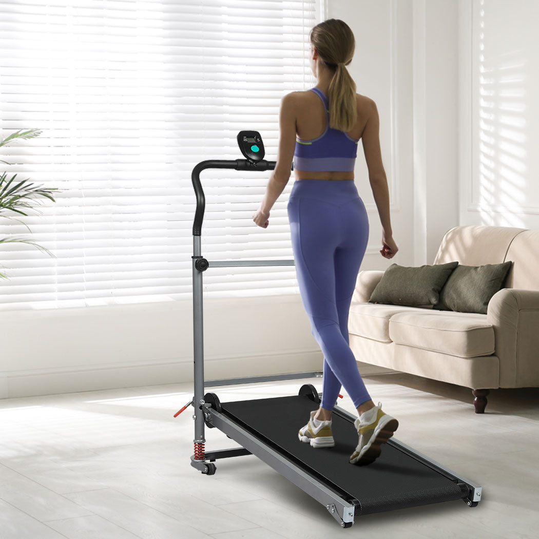 Manual Treadmill Mini Fitness - Black
