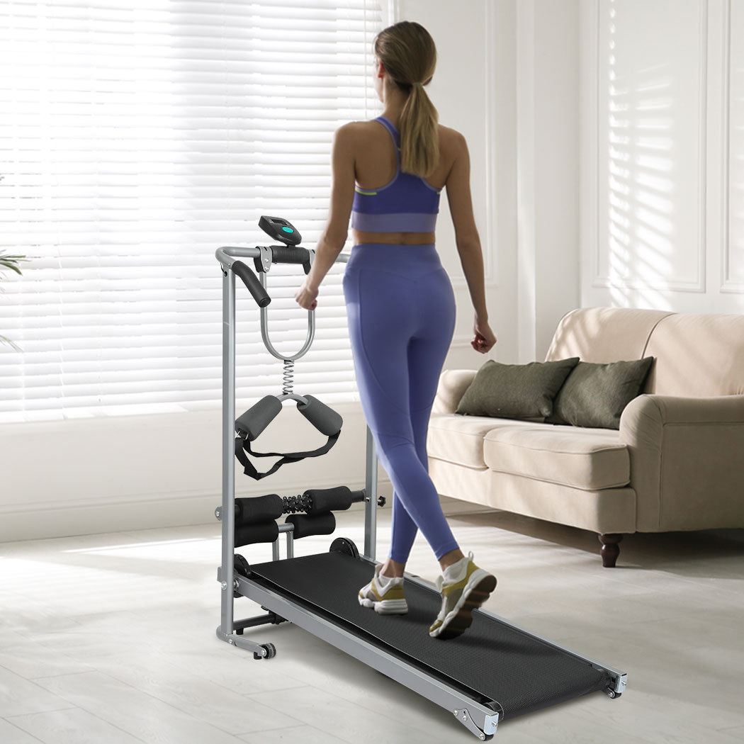 Manual Treadmill Mini Incline - Black