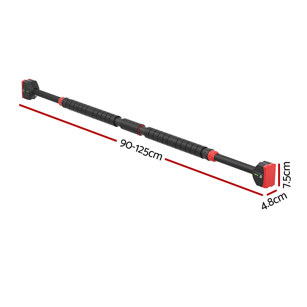 Adjustable Doorway Pull Up Bar 90CM-125CM Chin Up Bar Level Meter 300KG