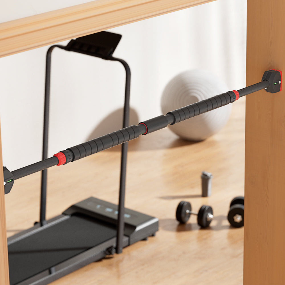 Adjustable Doorway Pull Up Bar 90CM-125CM Chin Up Bar Level Meter 300KG
