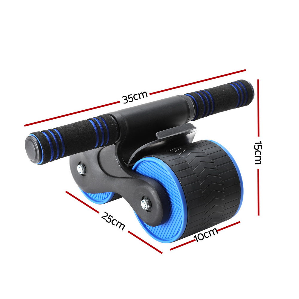 AB Roller Automatic Rebound Abdominal Wheel Home Gym Workout Blue