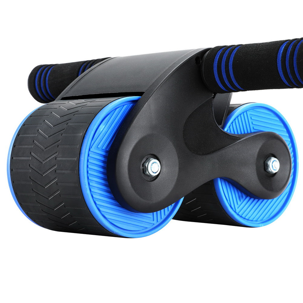 AB Roller Automatic Rebound Abdominal Wheel Home Gym Workout Blue