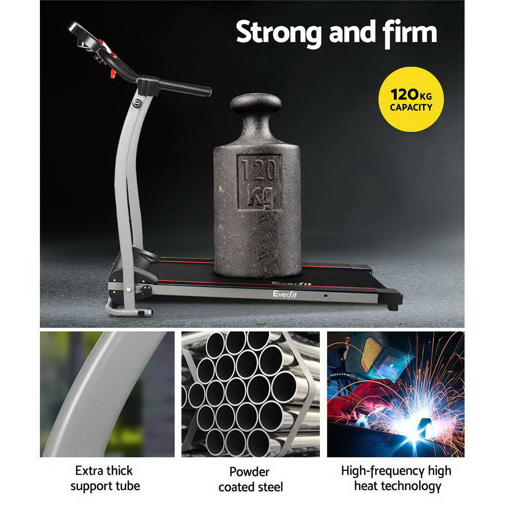 Treadmill Electric Home Gym Fitness Exercise Machine Foldable 340mm - Black