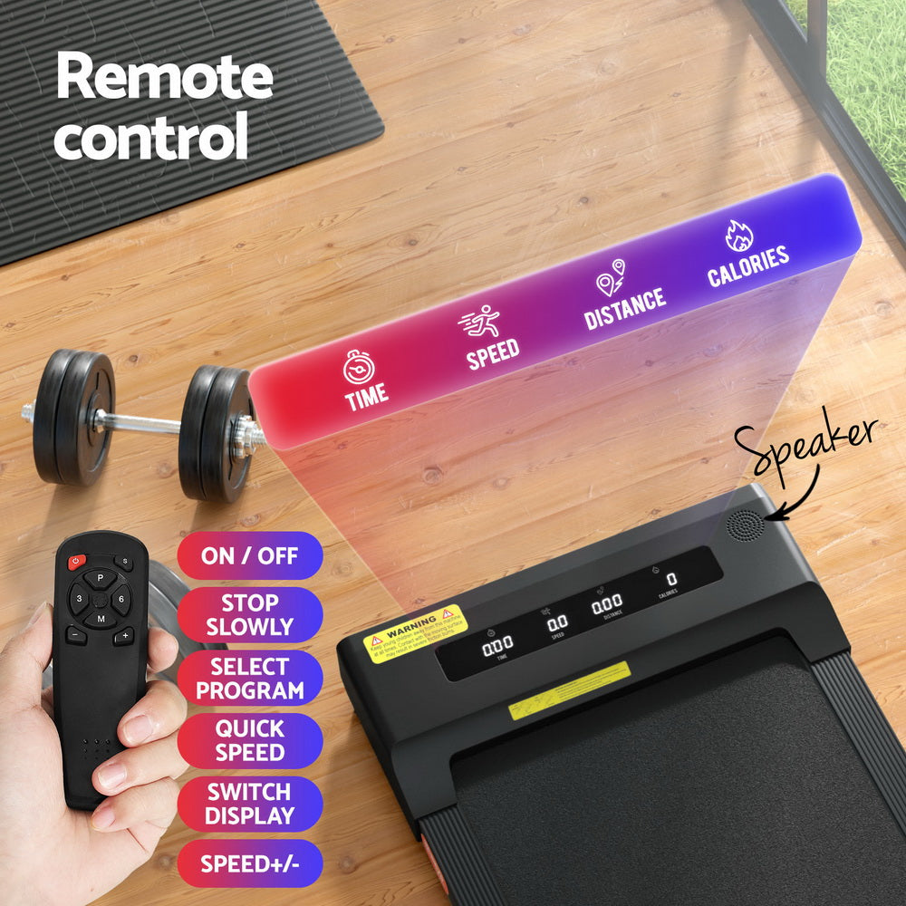 Treadmill Electric Walking Pad Under Desk Home Gym Fitness 400mm Black