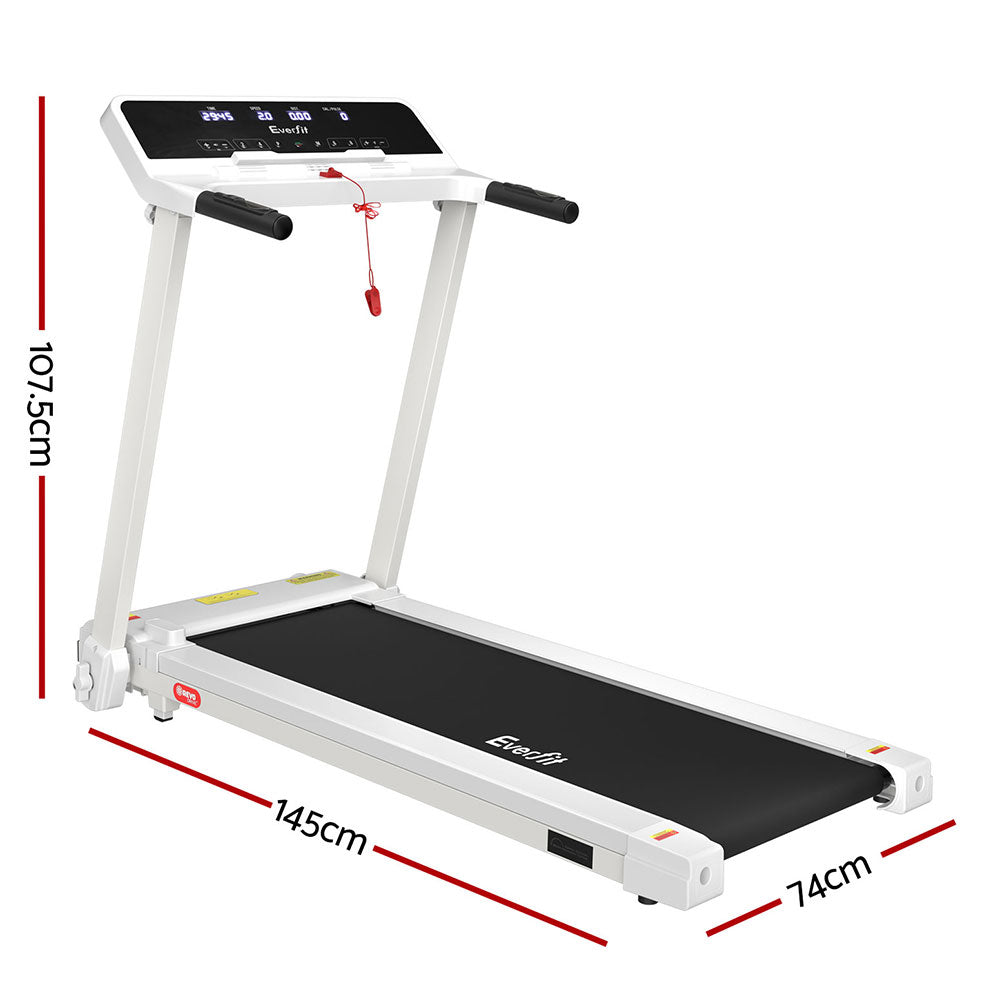 Treadmill Electric Home Gym Fitness Exercise Knob Foldable 420mm - White