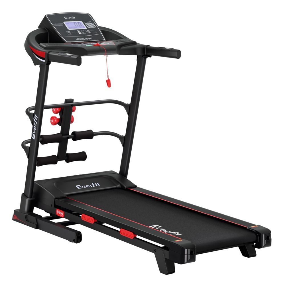 Treadmill Electric Home Gym Fitness Exercise Machine with Sit Up Bar 420mm - Black