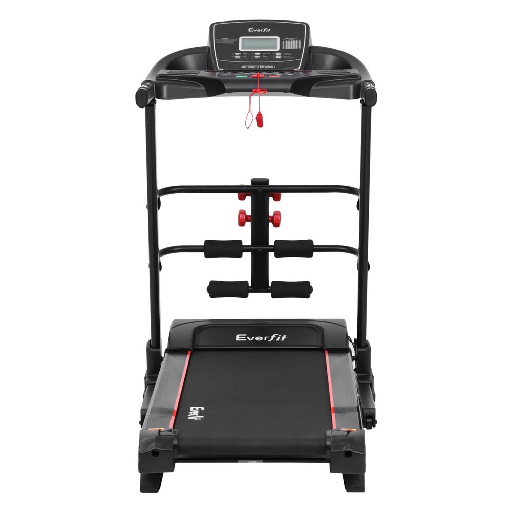 Treadmill Electric Home Gym Fitness Exercise Machine with Sit Up Bar 420mm - Black