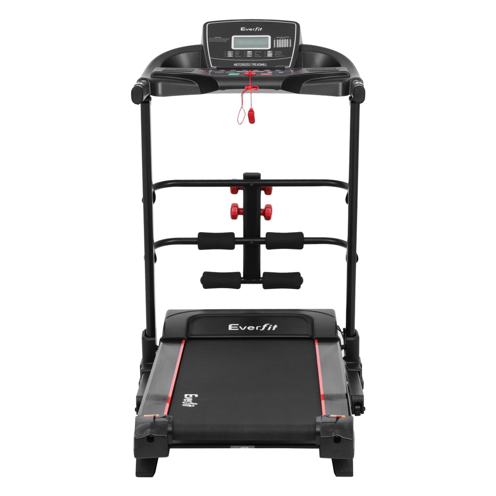 Treadmill Electric Home Gym Fitness Exercise Machine with Sit Up Bar 420mm - Black