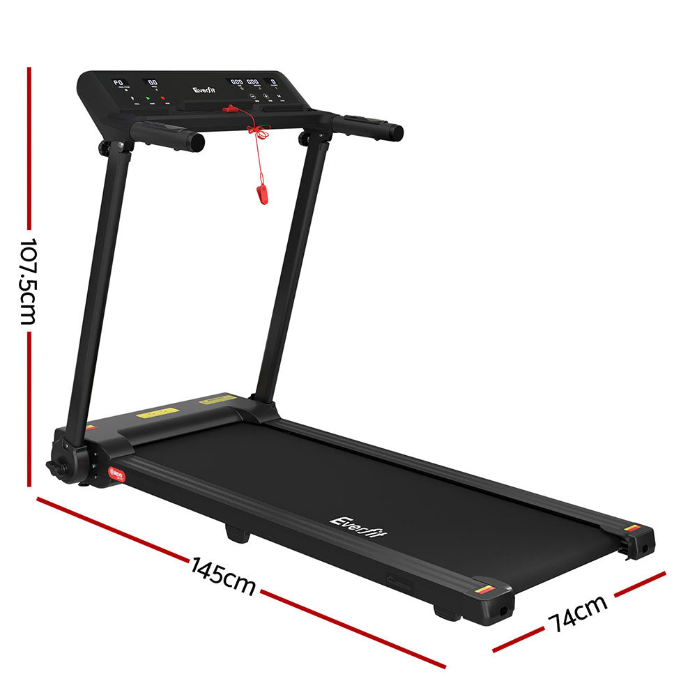 Treadmill Electric Home Gym Fitness Exercise Knob Foldable 450mm - Black