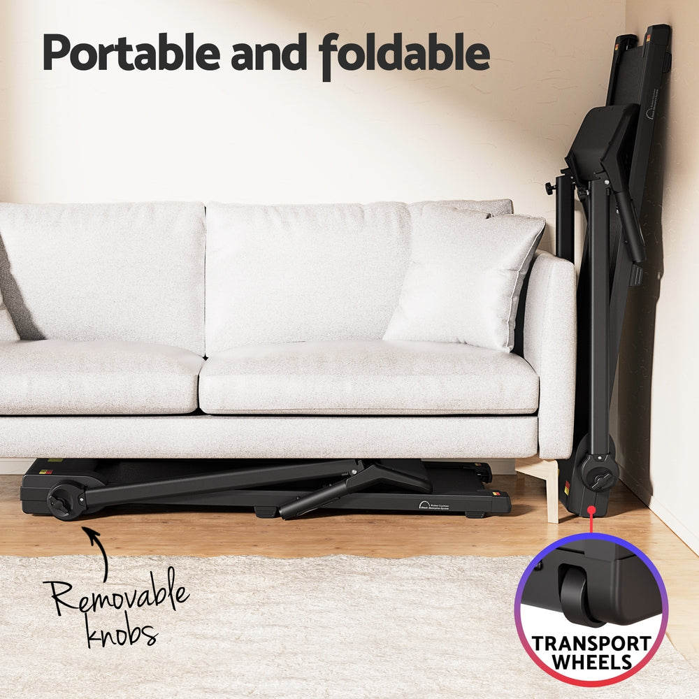 Treadmill Electric Home Gym Fitness Exercise Knob Foldable 450mm - Black