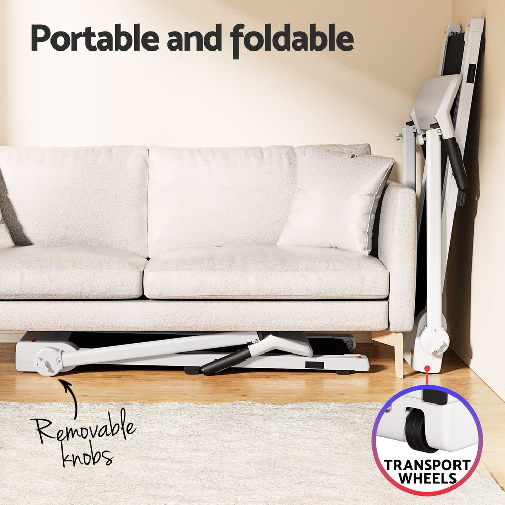 Treadmill Electric Home Gym Fitness Exercise Knob Foldable 450mm - White
