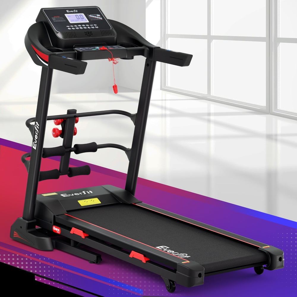 Treadmill Electric Home Gym Fitness Exercise Machine with Sit Up Bar 450mm - Black