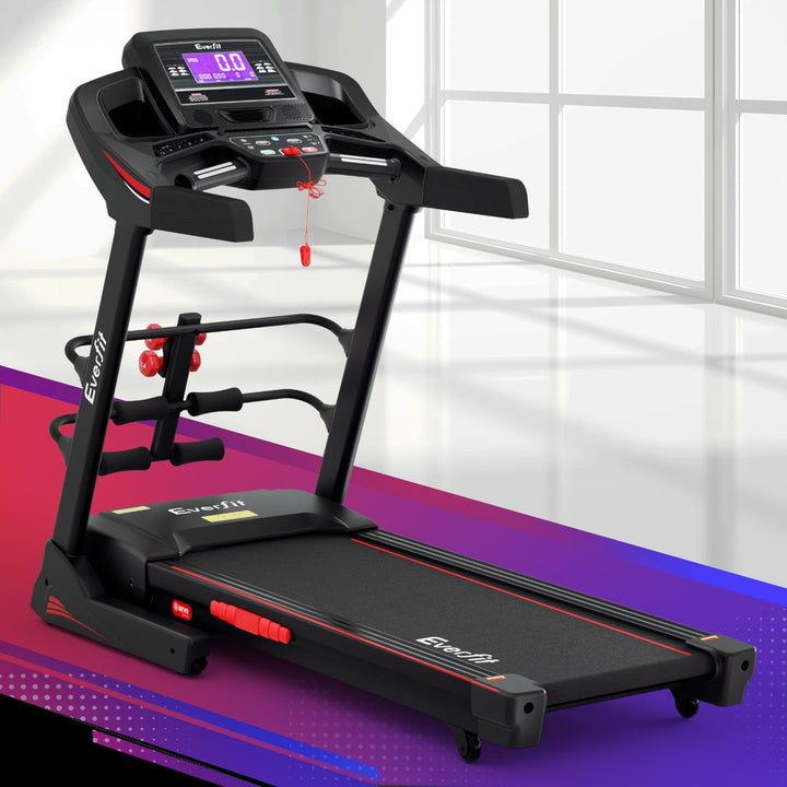 Treadmill Electric Home Gym Fitness Exercise Machine with Sit Up Bar 480mm - Black