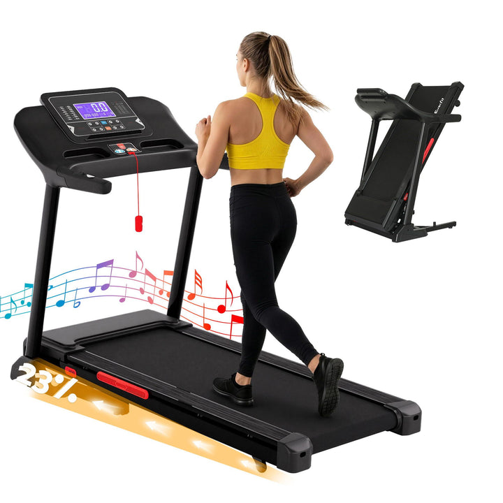 Treadmill Electric Auto Incline Home Gym Fitness Exercise Machine 520mm - Black