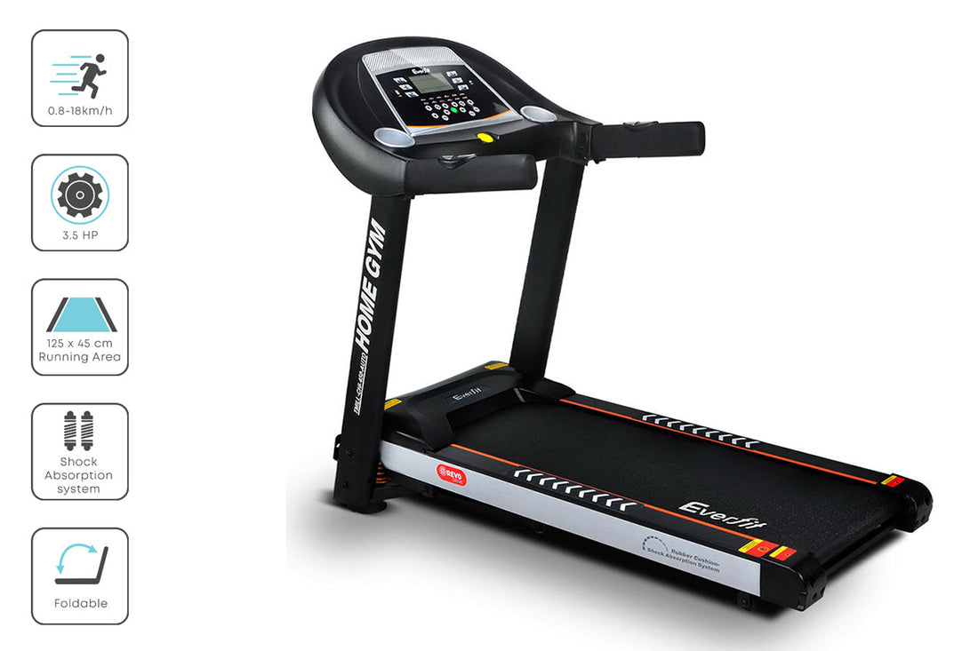 Treadmill Electric Auto Incline Home Gym Fitness Exercise Machine 450mm - Black