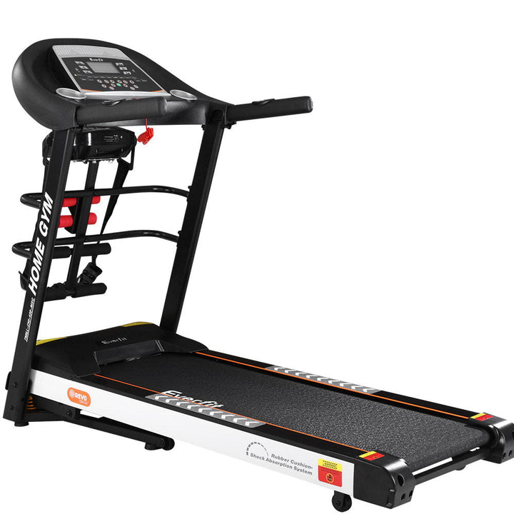 Treadmill Electric Home Gym Fitness Exercise Machine with Massager 450mm - Black